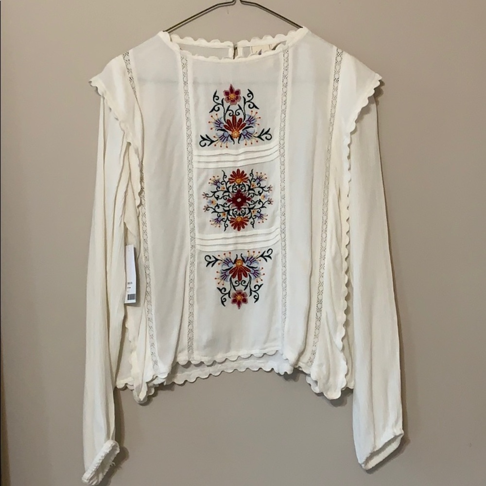 White Crow embroidered shirt